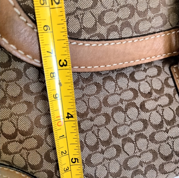 Vintage Coach  Leather canvas monogram Small Handbag - Picture 12 of 16